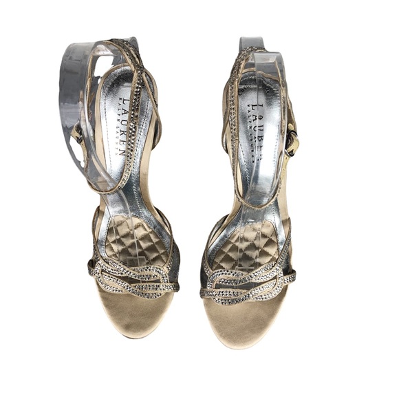 NWOT LAUREN RALPH LAUREN STEPHANIE Strappy Heeled Sandals - Picture 2 of 12